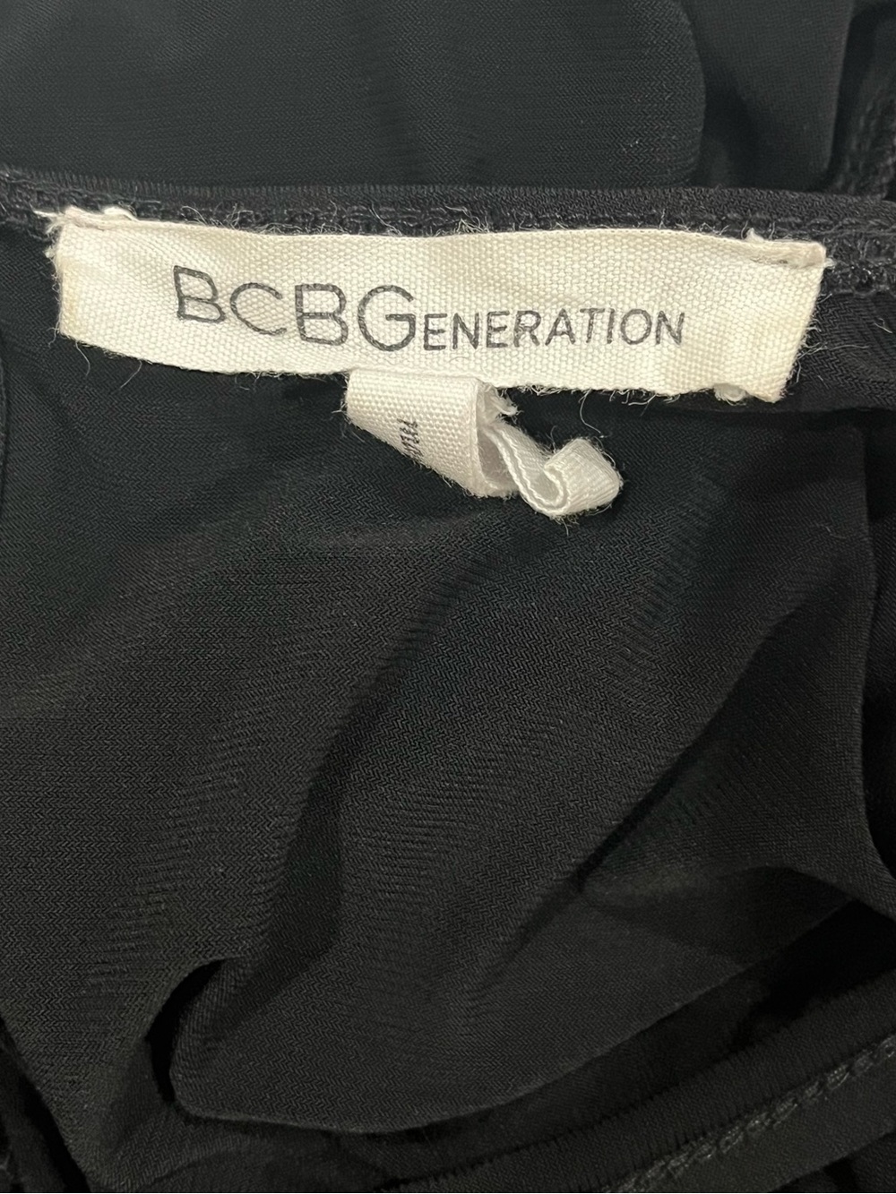BCBGeneration Black Long Sleeve Surplice Romper - Picture 6 of 6